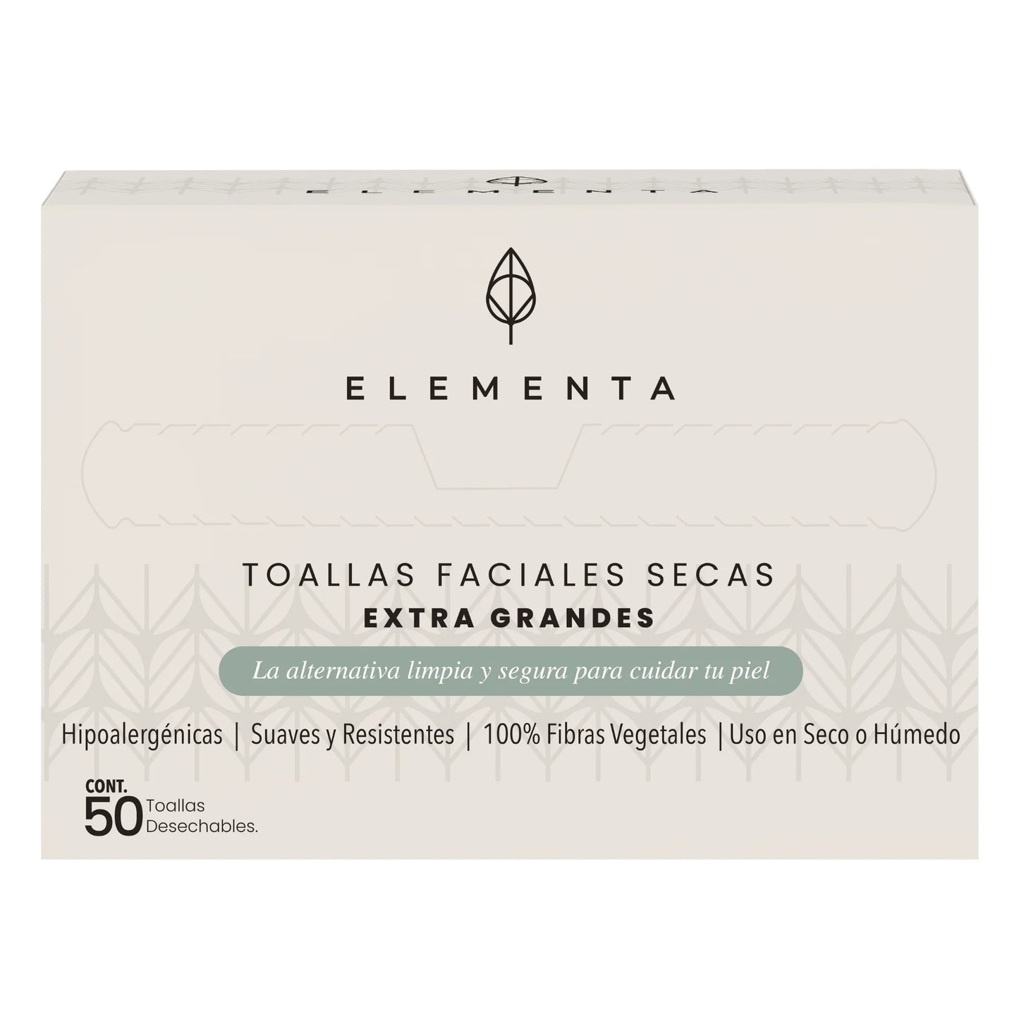 Toallas Faciales Desechables Extra Grandes ELEMENTA