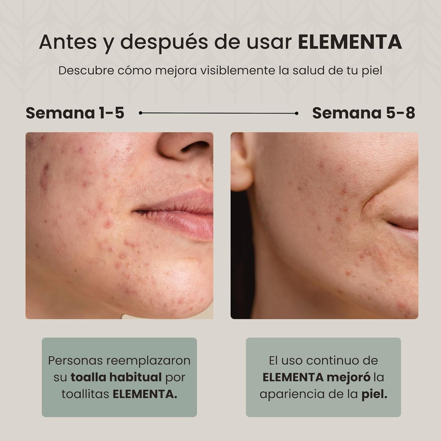 Toallas Faciales Desechables Extra Grandes ELEMENTA