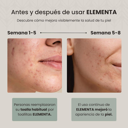 Toallas Faciales Desechables Extra Grandes ELEMENTA