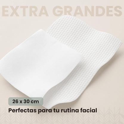 Toallas Faciales Desechables Extra Grandes ELEMENTA