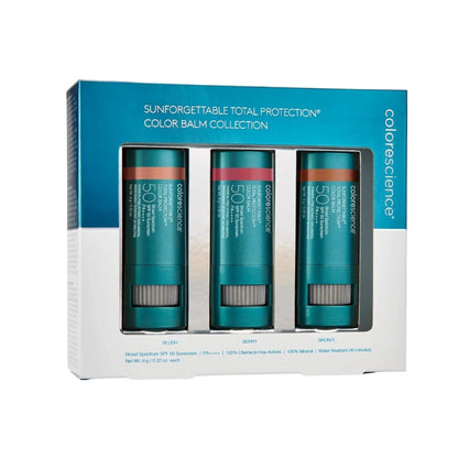 Sunforgettable Total Protection Paquete 3 Color Balms Colorescience
