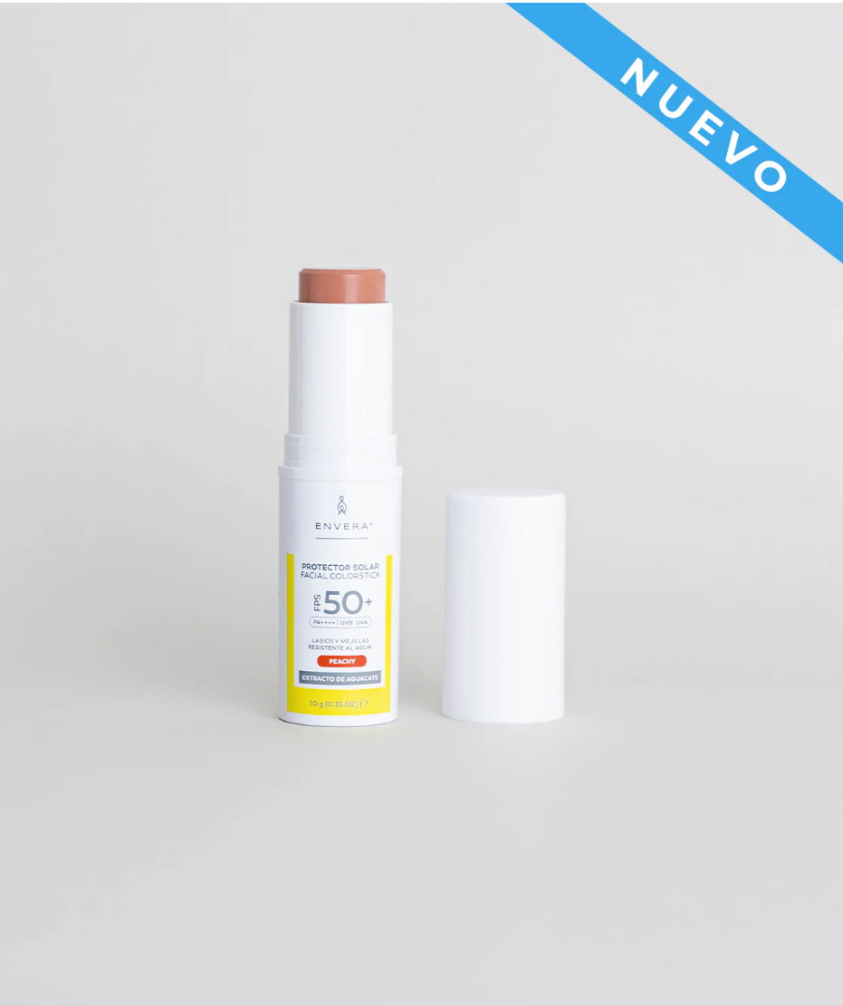Peachy barra de protector solar con color Envera