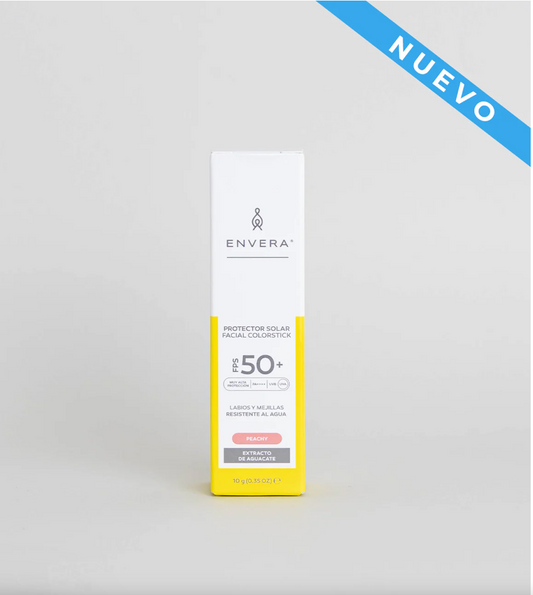 Peachy barra de protector solar con color Envera