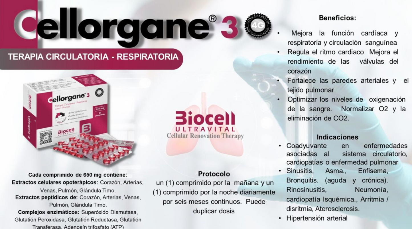 Cellorgane 3 Circulatorio Respiratorio- Corazon- Pulmon Biocell Ultravital